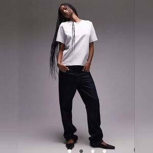 Arket Heavy Weight Off-white Crew T-shirt Top Size Small